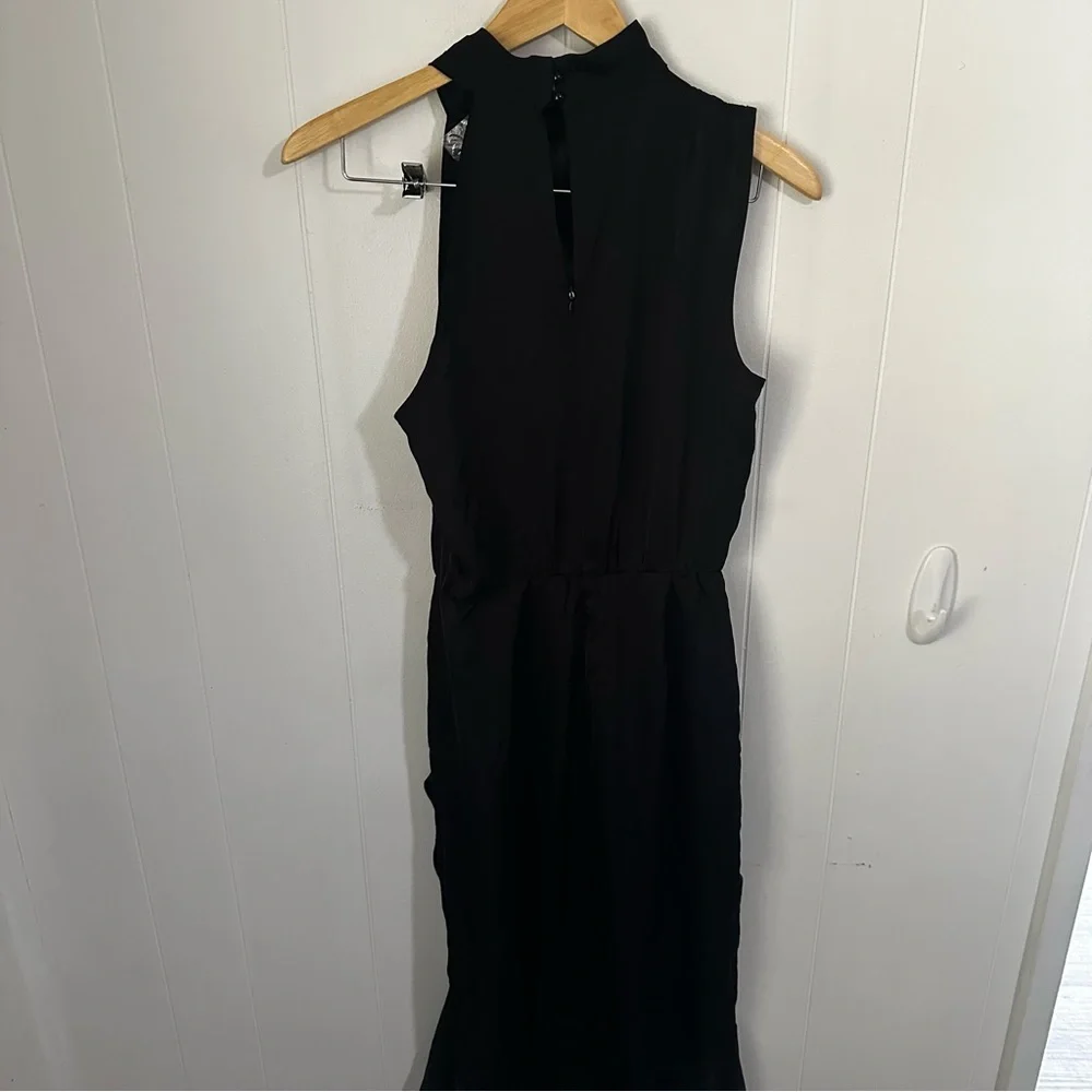 Black Ruffled Maxi Dress - Picture 2 of 4